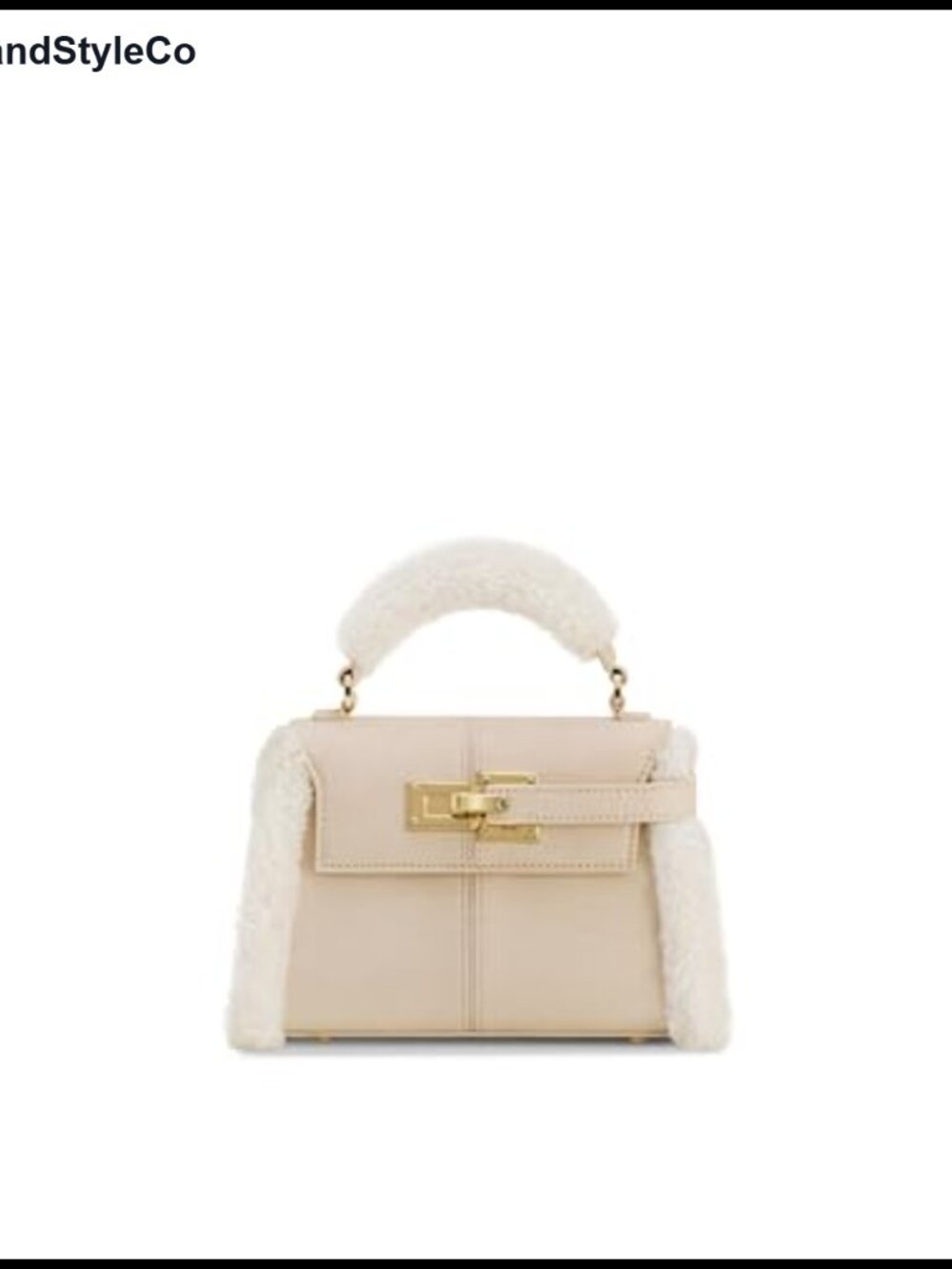 Faux Suede Satchel Top Handle Crossbody Bag Small